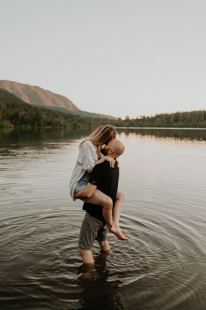 Rattlesnake Lake is one of the best locations for Seattle engagement photographers.